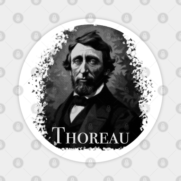 Thoreau (Monochrome light) Magnet by WickedAngel